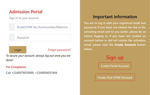 LAUTECH Student Portal For Undergraduate Student